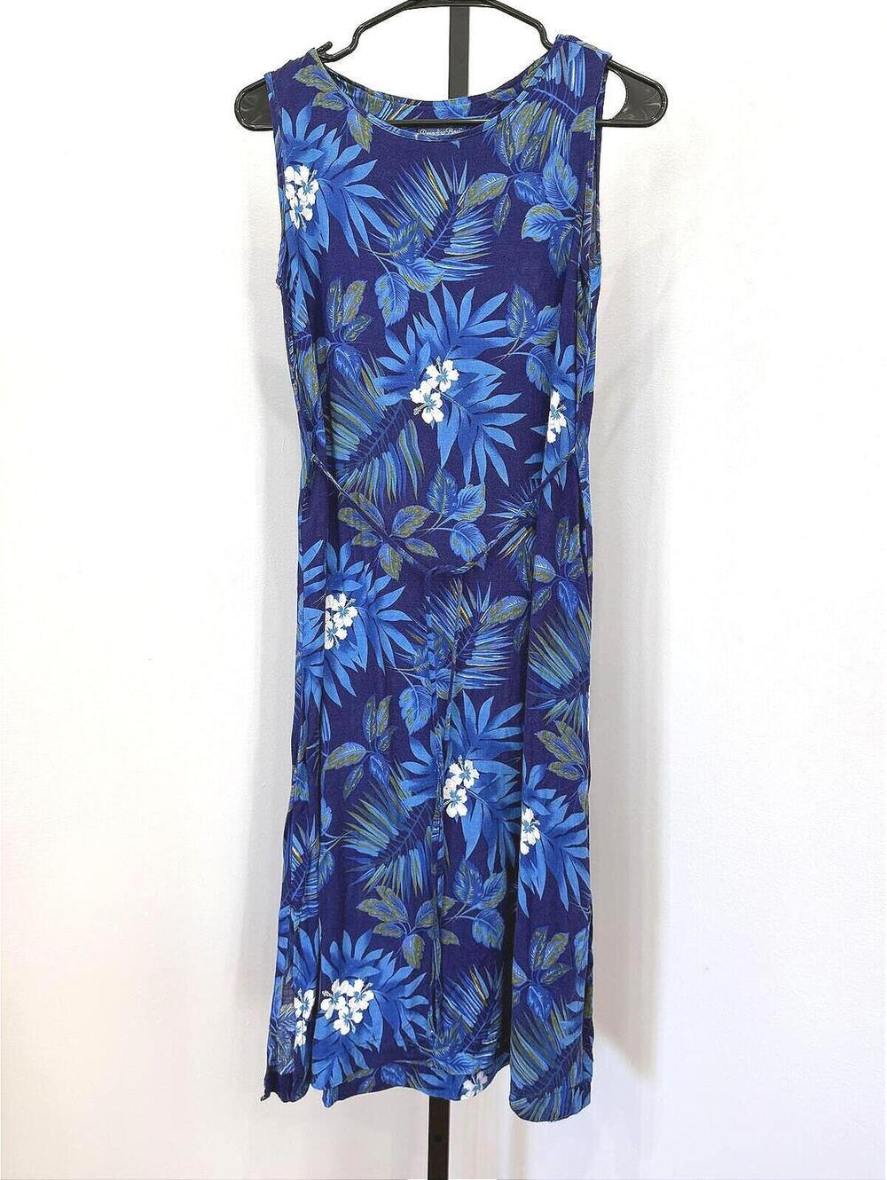 PS Paradise Bay Petites Sleeveless Blue Floral Midi Dress